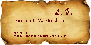 Lenhardt Valdemár névjegykártya